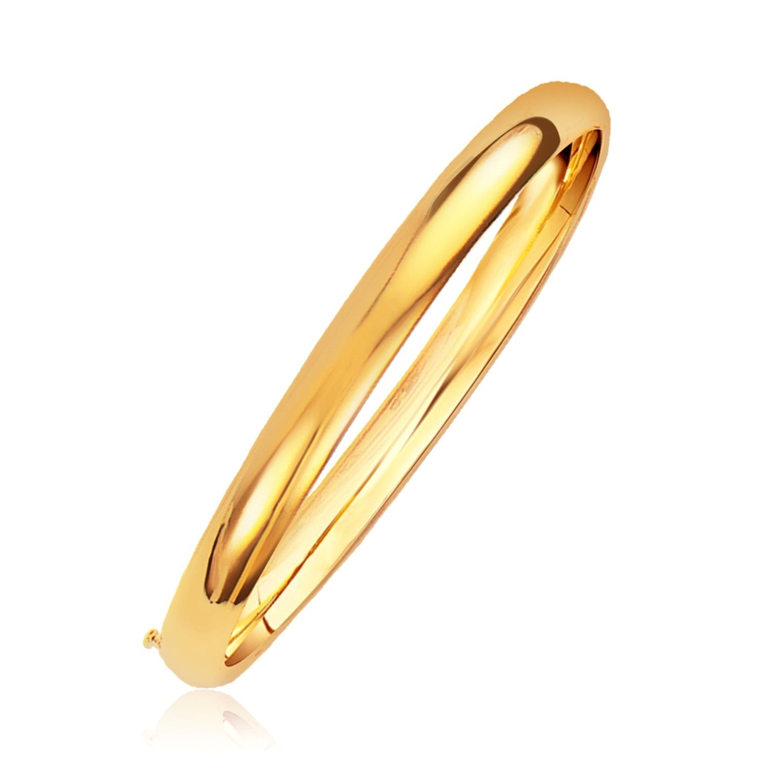 Classic Bangle in 14k Yellow Gold (6.0mm), size 7''