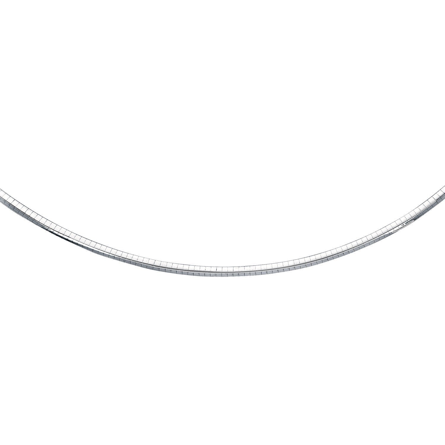Sterling Silver Classic Omega Chain Necklace (4.0mm), size 16''