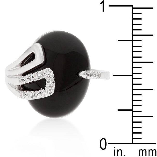 Black Onyx Egg Ring