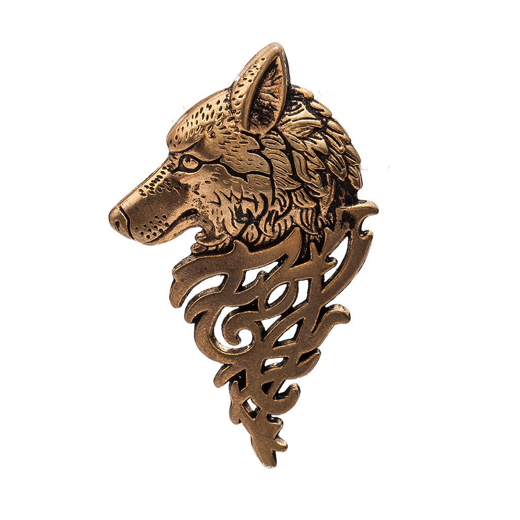 Retro Wolf Totem Head Pin