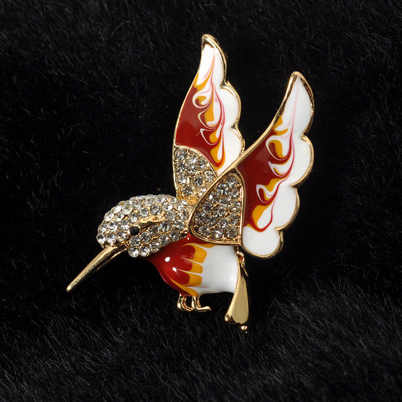 Women Colorful Bird Brooches Jewelry