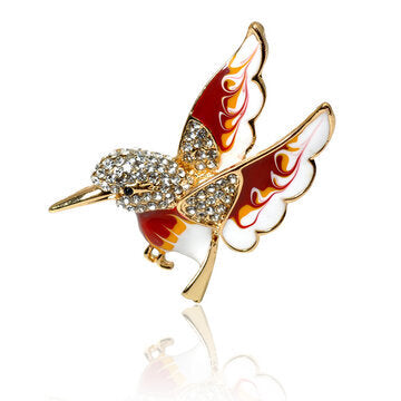 Women Colorful Bird Brooches Jewelry